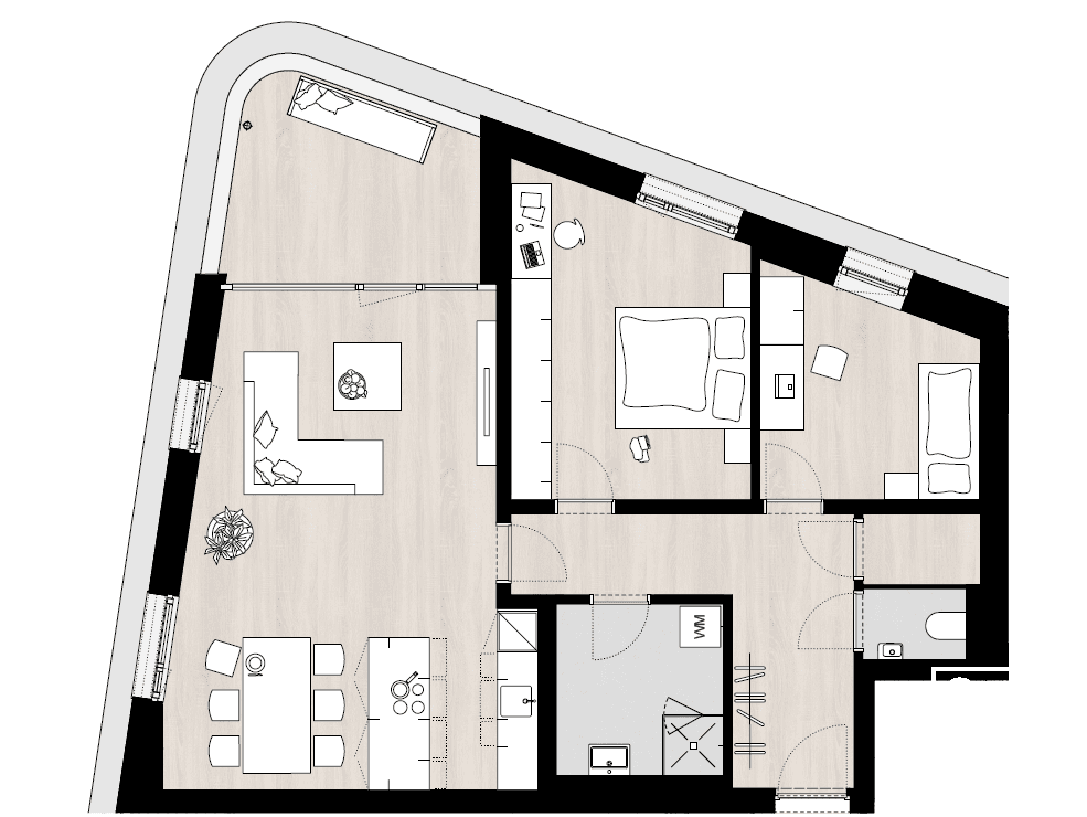 Grundriss Top C14