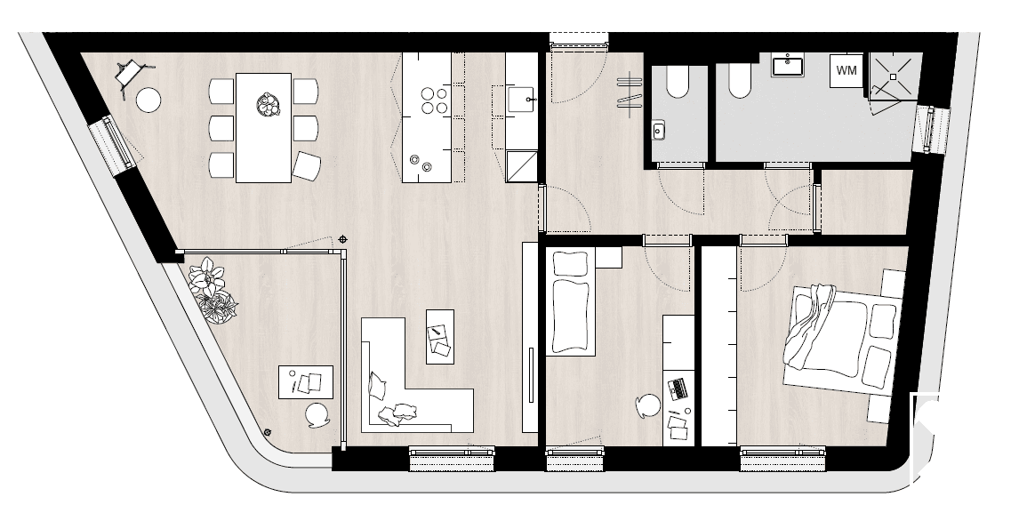 Grundriss Top C16