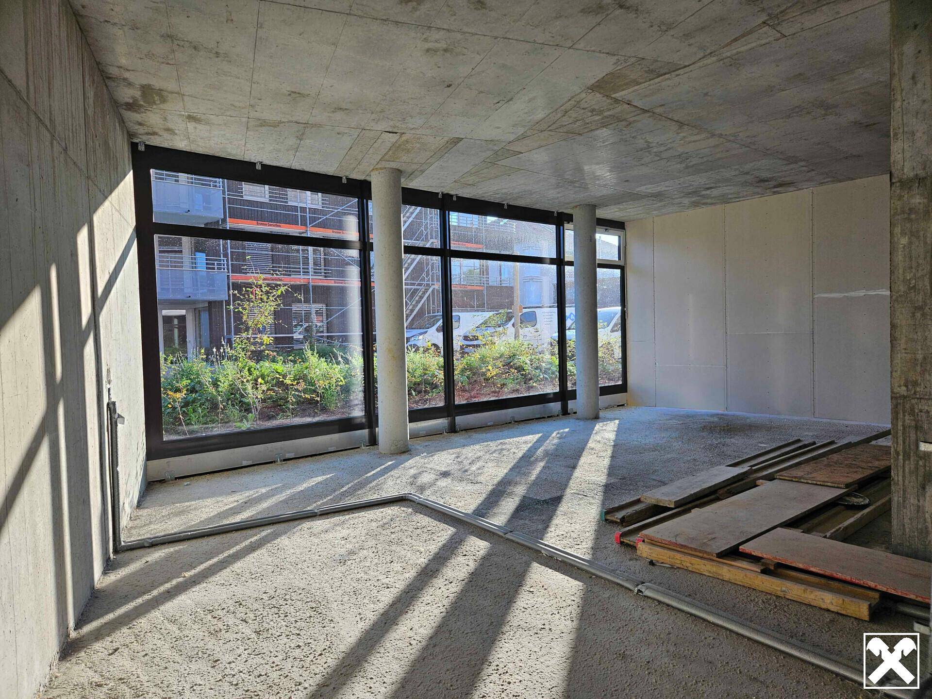 Gewerbefläche im Rohbau