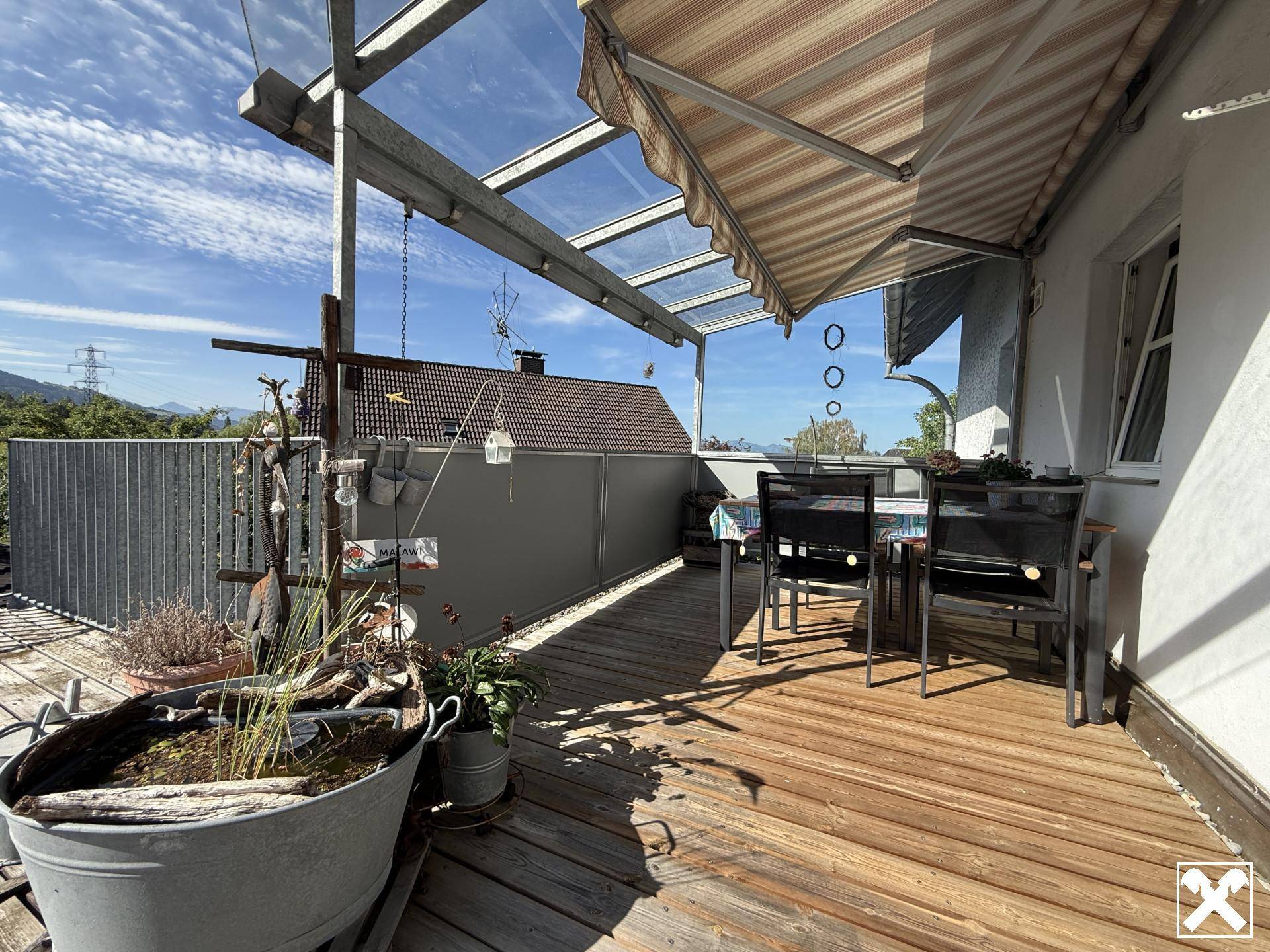 Terrasse gedeckt Obergeschoss