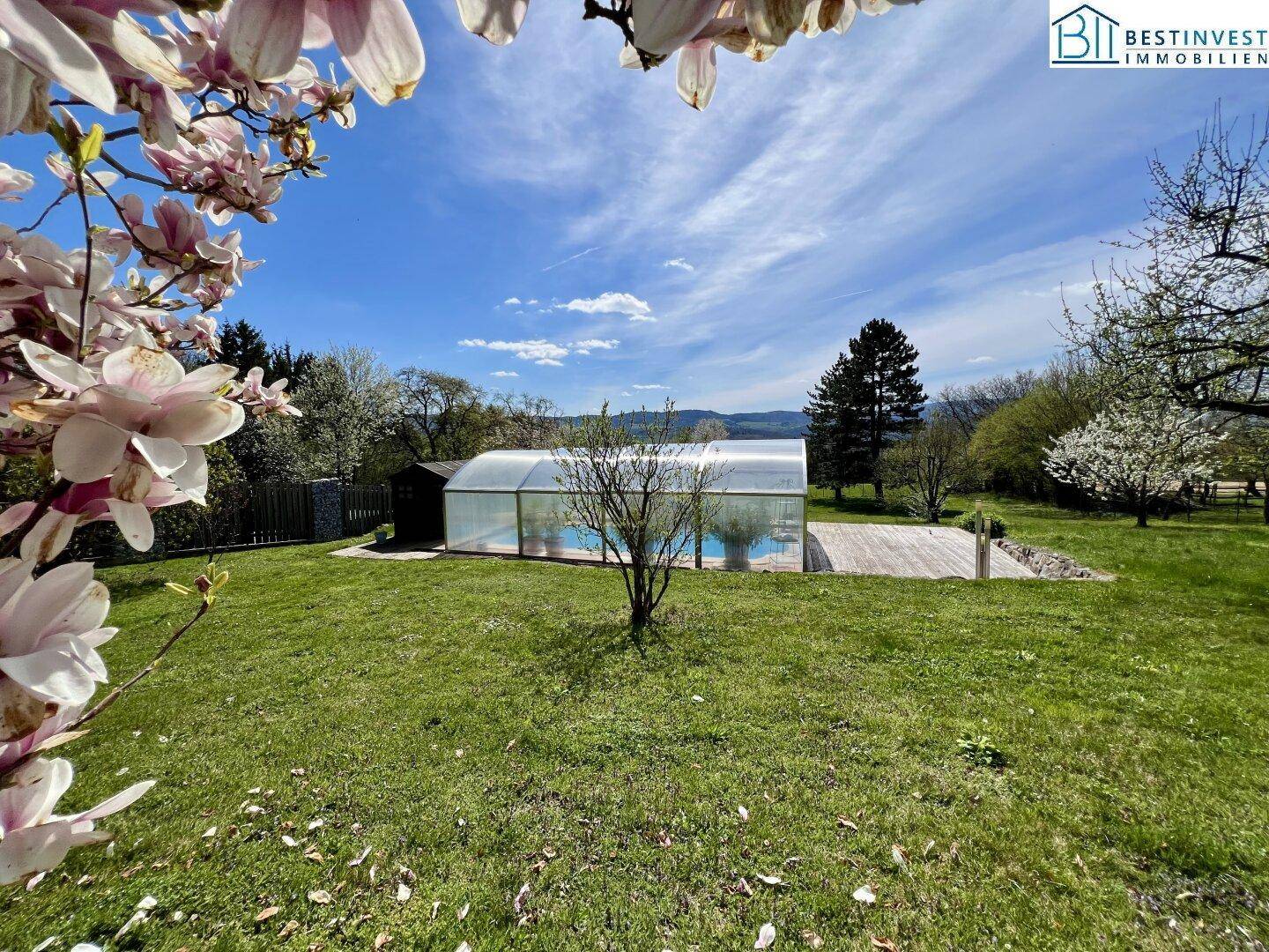 Idyllische Ruhelage mit Traumaussicht &amp; Pool - interessant für Bauträger ( 1.300 m² Bauland) - Ansicht 5