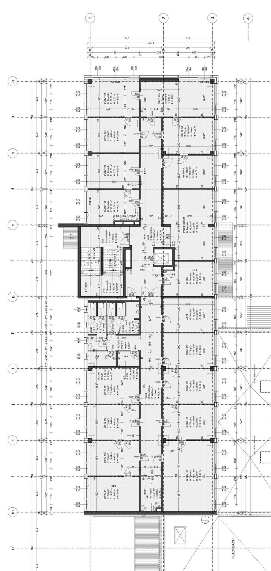 Grundriss 1. OG Büro