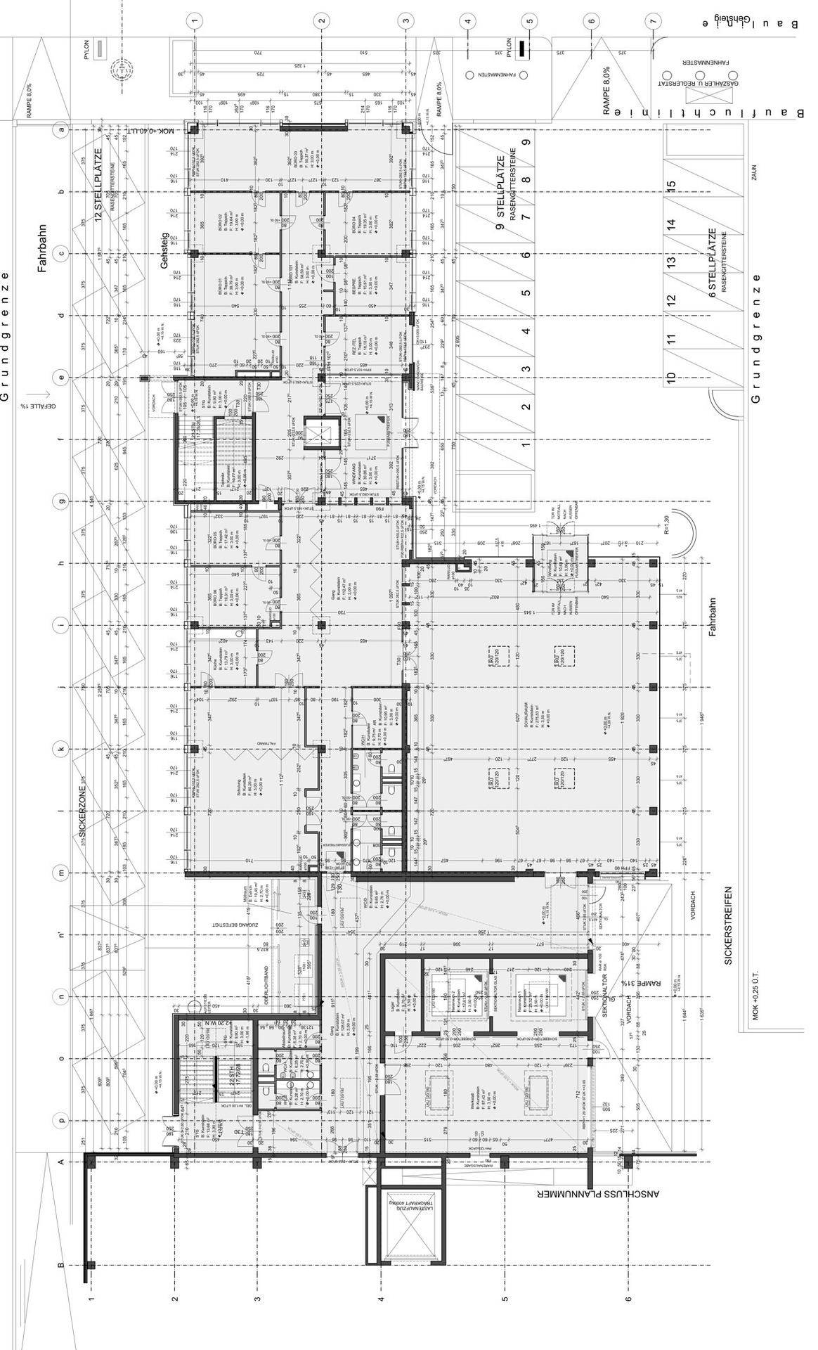 Grundriss EG Showroom Büro Werkstatt