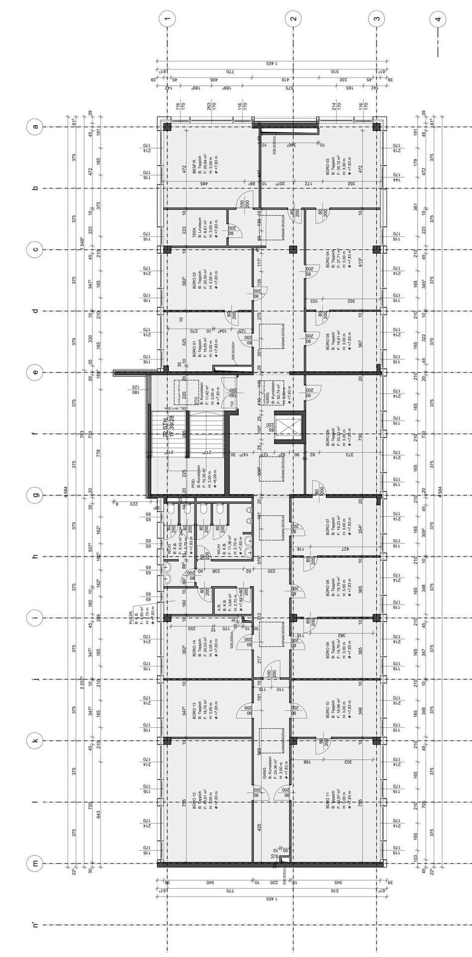 Grundriss 2. OG Büro