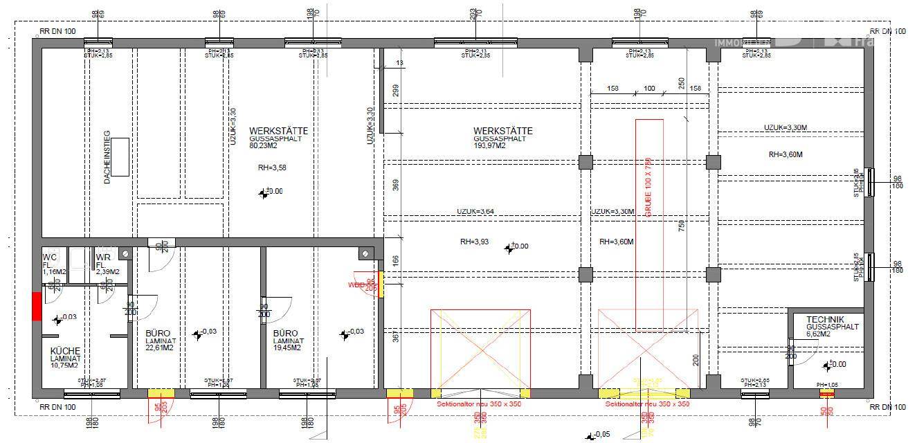 Grundrissplan Werkstätte