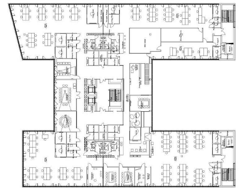 Musterplan, Gesamtes Stockwerk, ca. 1.800 m²