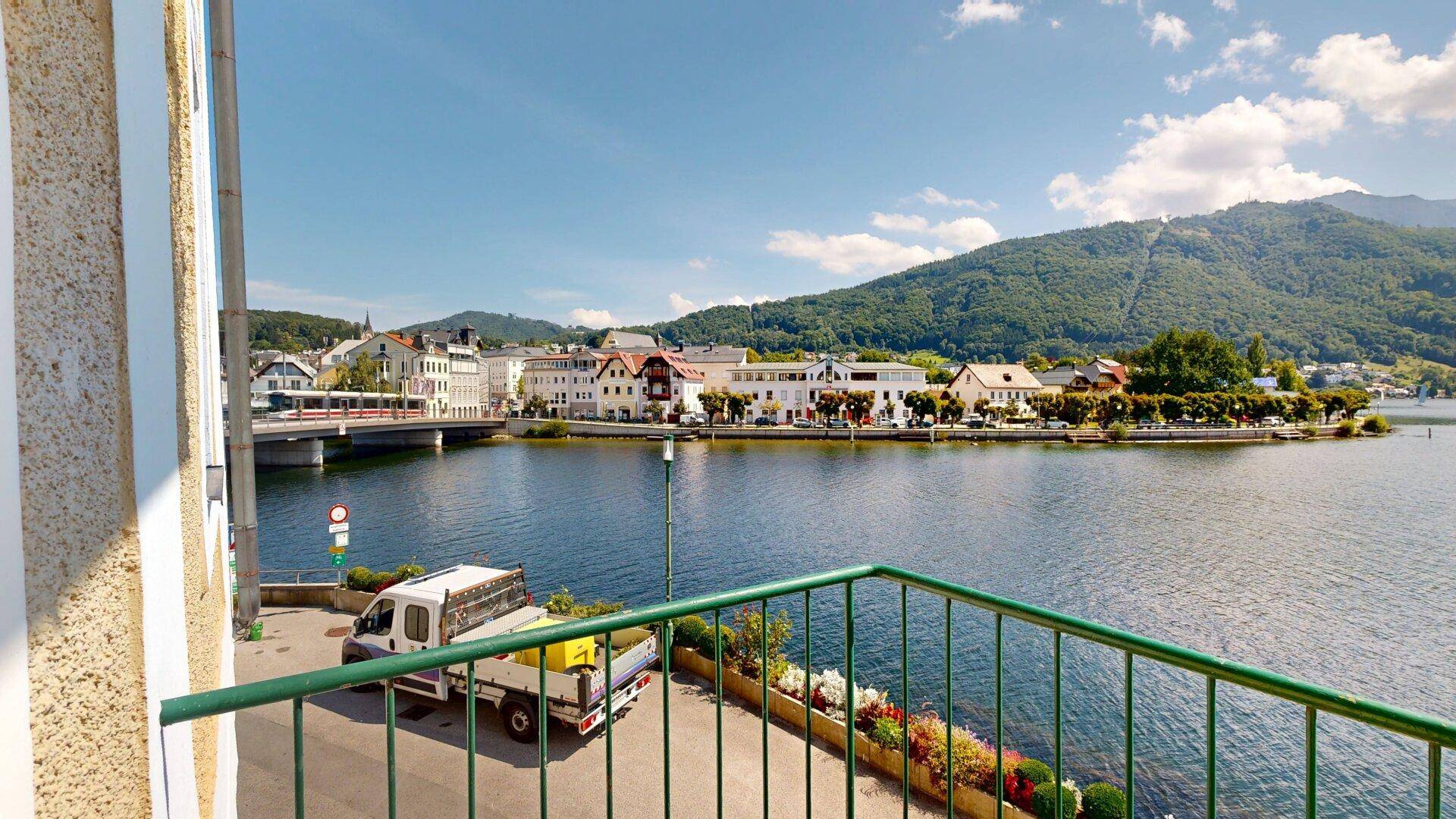 Aussicht Balkon Schiffslände
