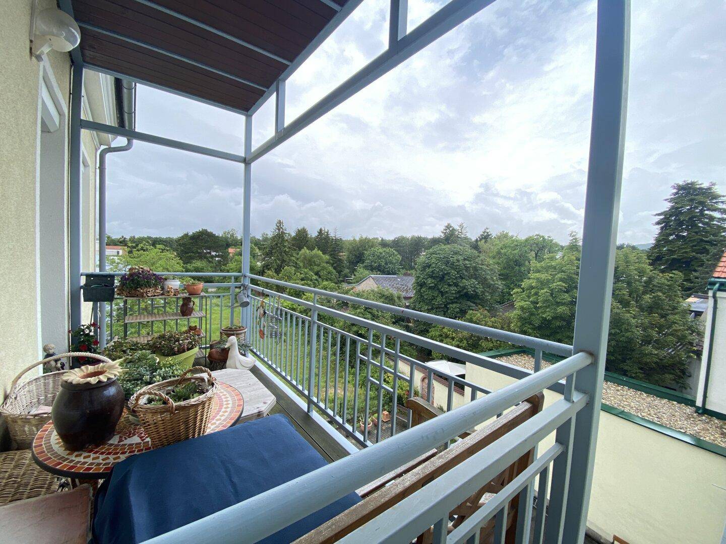 Balkon + Blick von der zweiten Etage