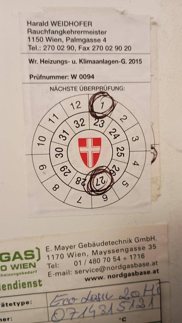 1 Gastherme geprüft