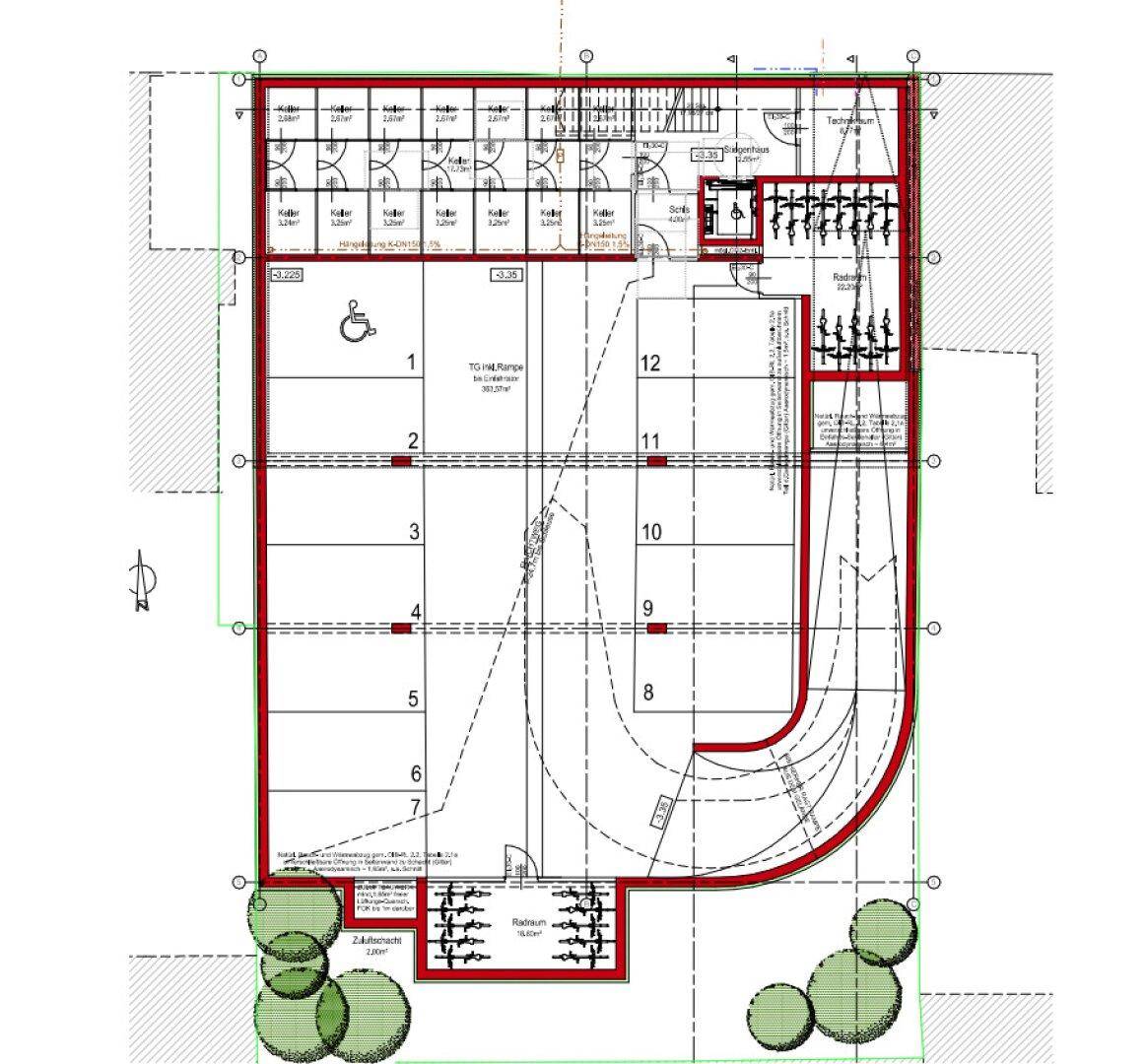 Plan - Tiefgaragenstellplatz