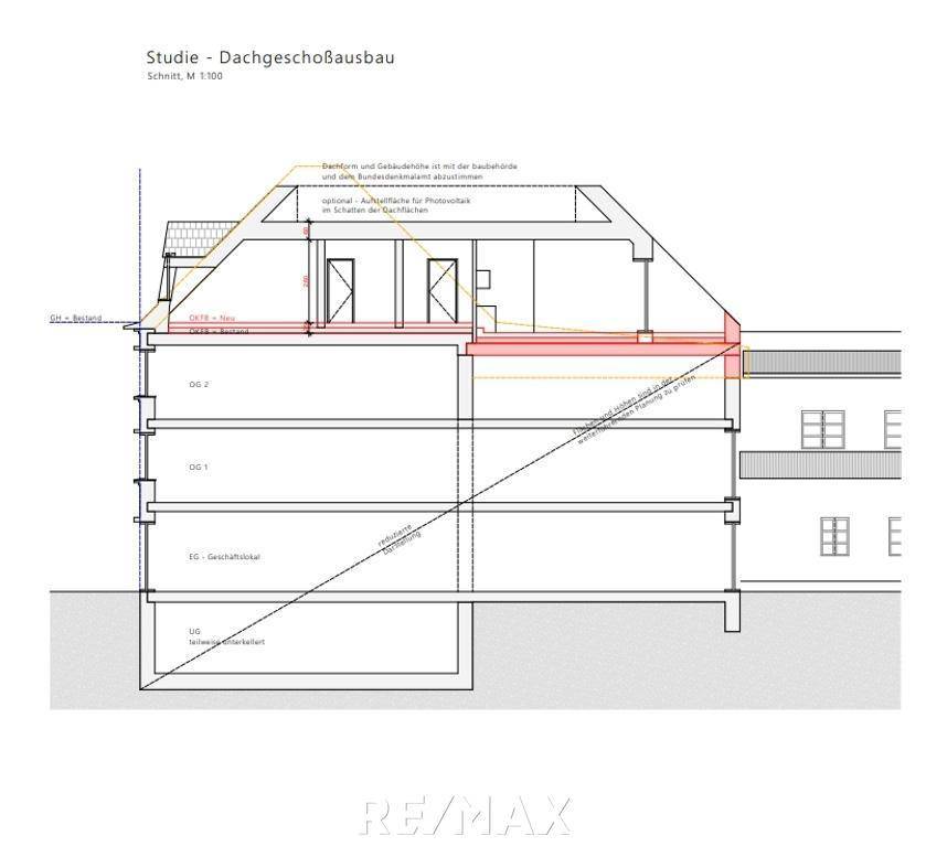 Studie DG Ausbau Dach-Seitenschnitt