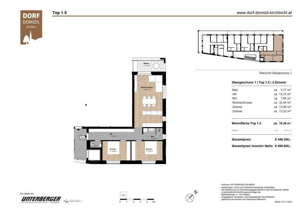 Grundriss Top 1.5