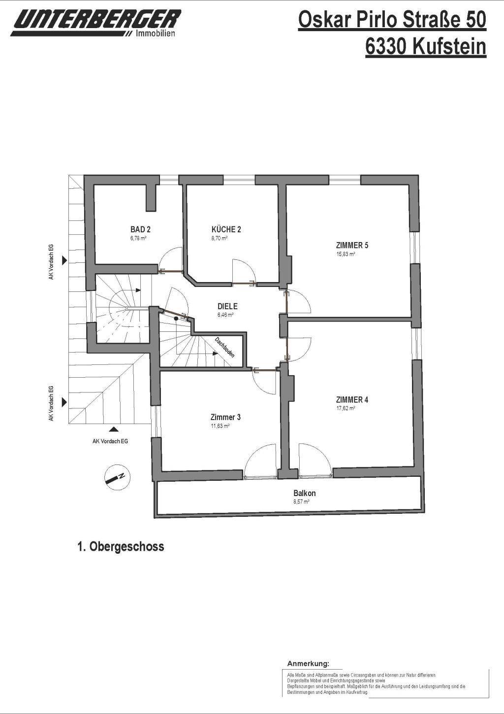 Grundriss 1. Obergeschoss