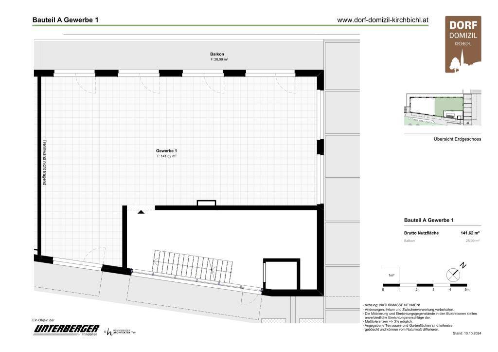 Grundriss Bauteil A Gewerbe 1