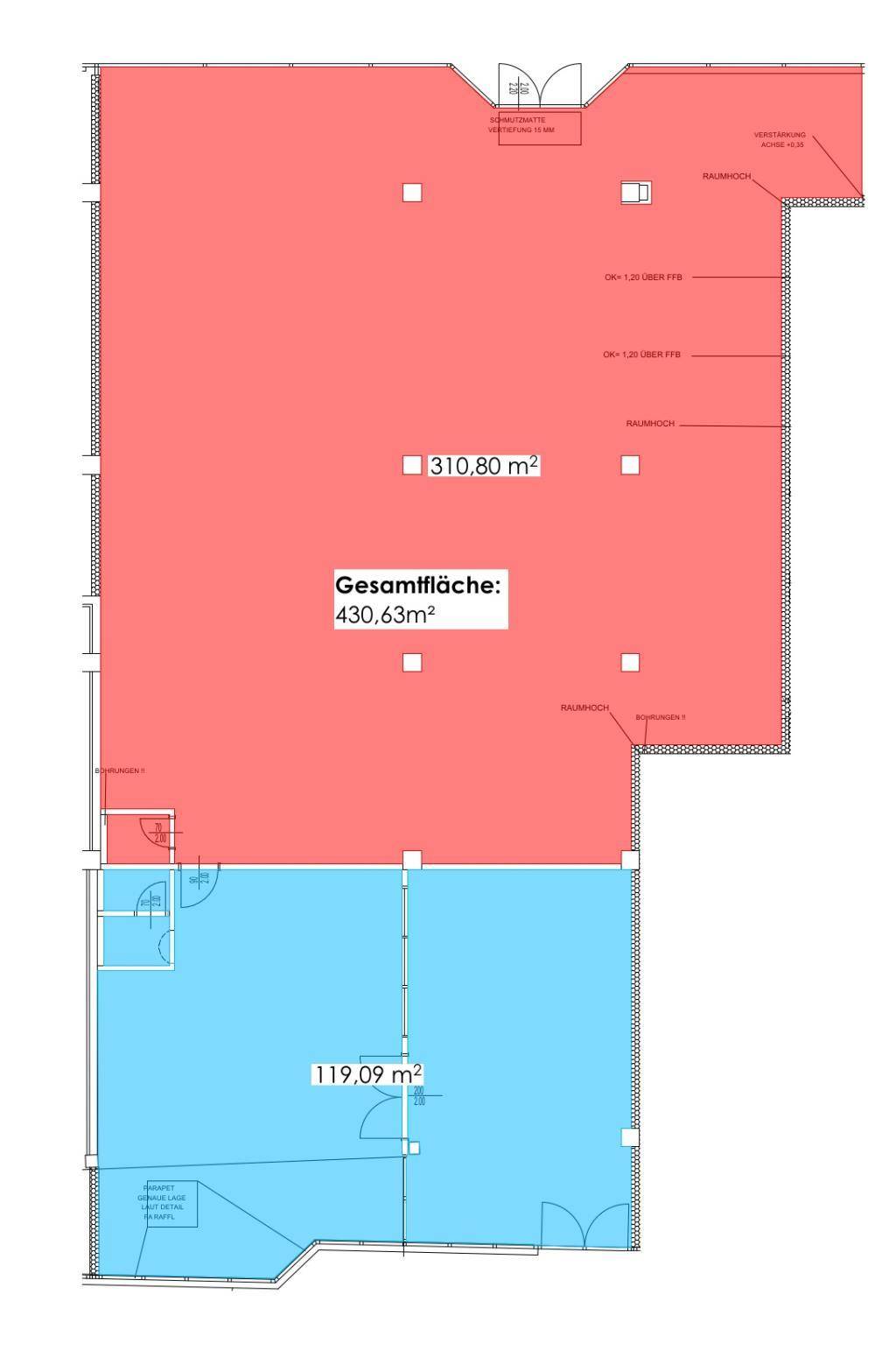 Grundriss mit Varianten