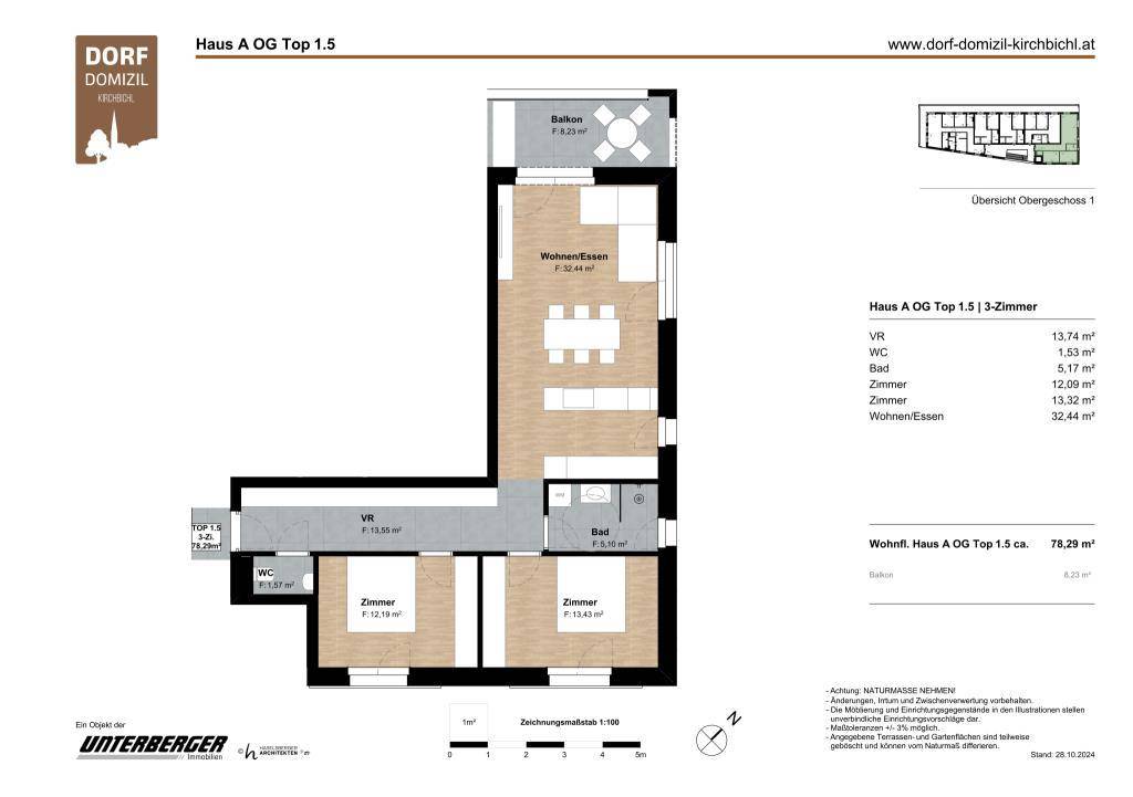 Grundriss Haus A Top 1.5