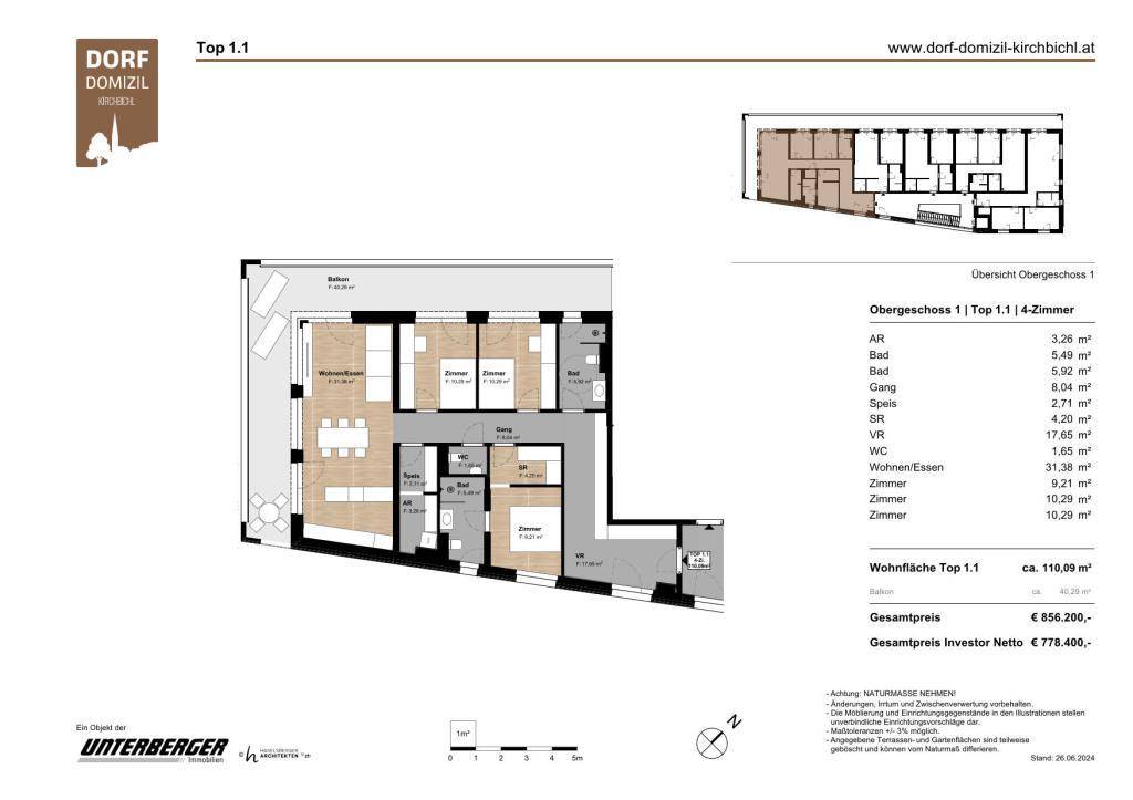 Grundriss Top 1.1