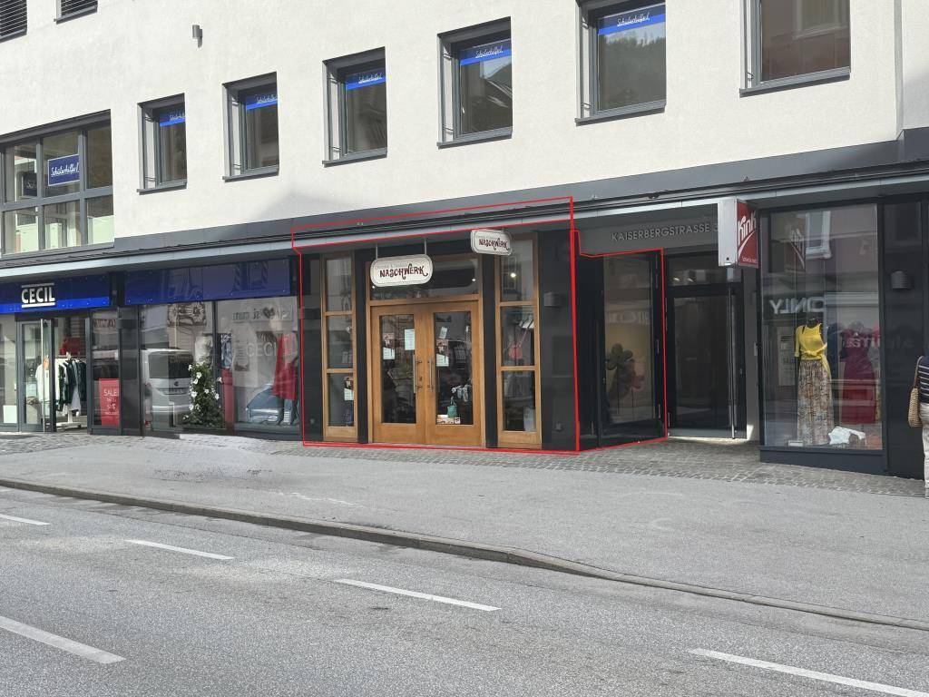 rote Markierung des Geschäfts