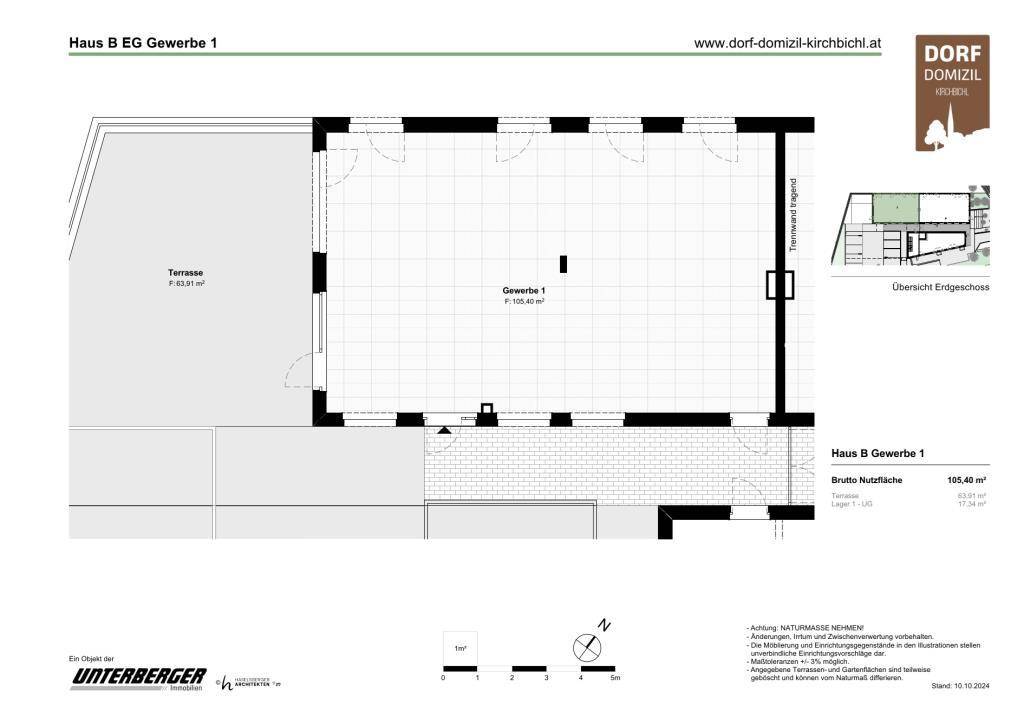 Grundriss Bauteil B Gewerbe 1