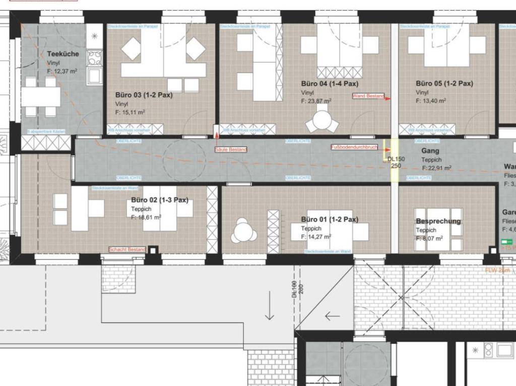 Plan Klein-Bürozentrum