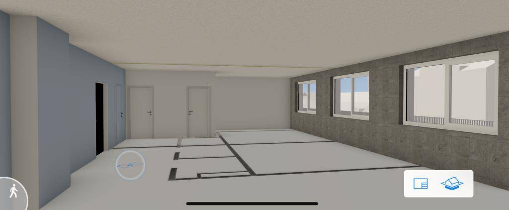 Ansicht der Gewerbeläche 3D-Visualisierung