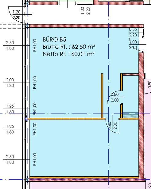 Grundriss Büro B5 - Detail