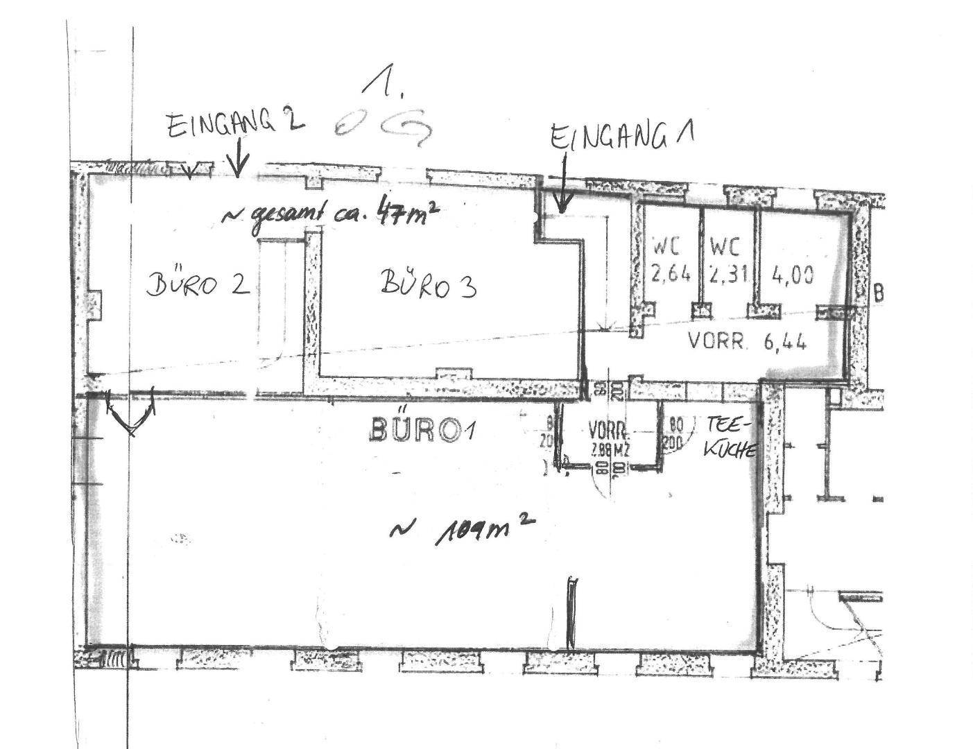 Grundriss 1. Stock gesamt