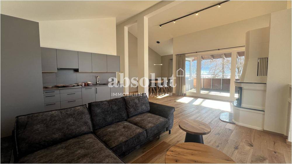Wie neu! Renovierte und sonnige Fewo mit Bergblick! 2,5 SZ, Sauna, großer Balkon &amp; Doppelgarage - Widok 3