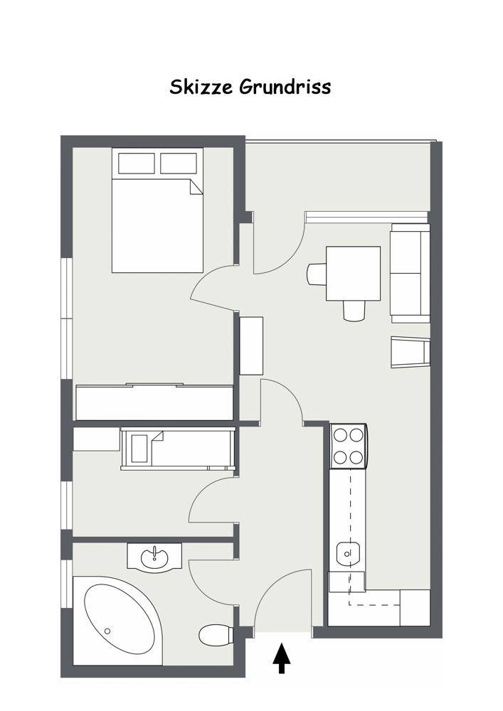 Skizze Grundriss
