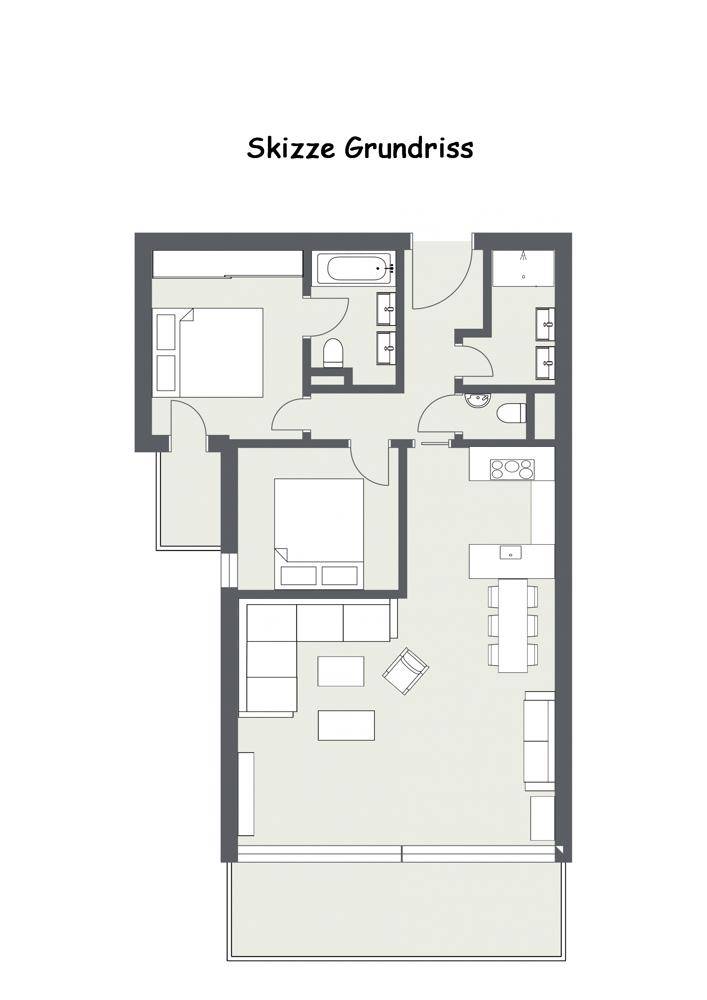Skizze Grundriss