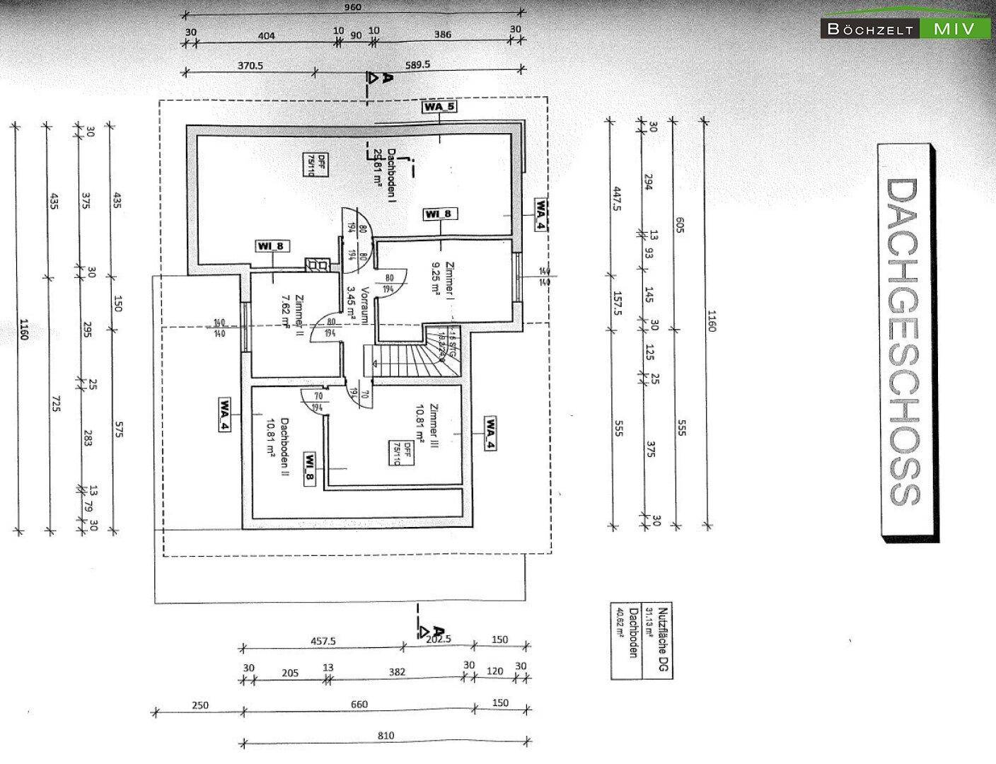Grundriss Dachgeschoss