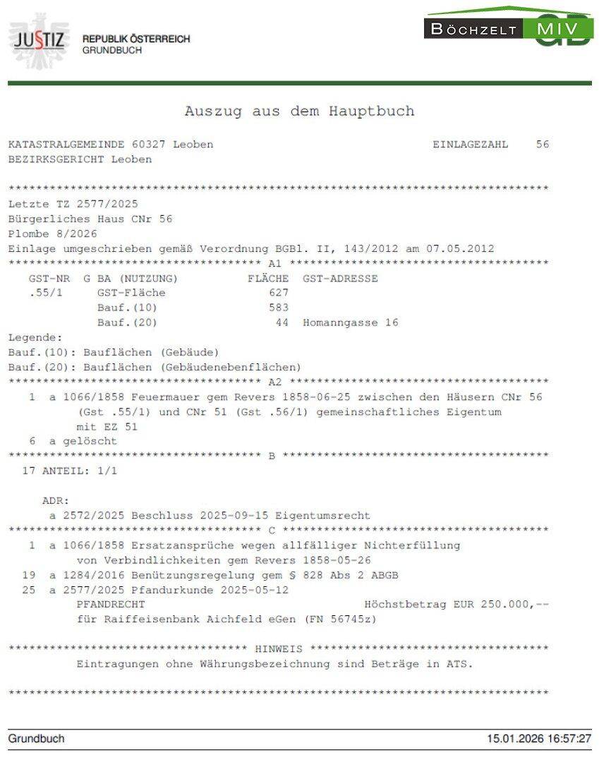 Grundbuchsauszug (geschwärzt)