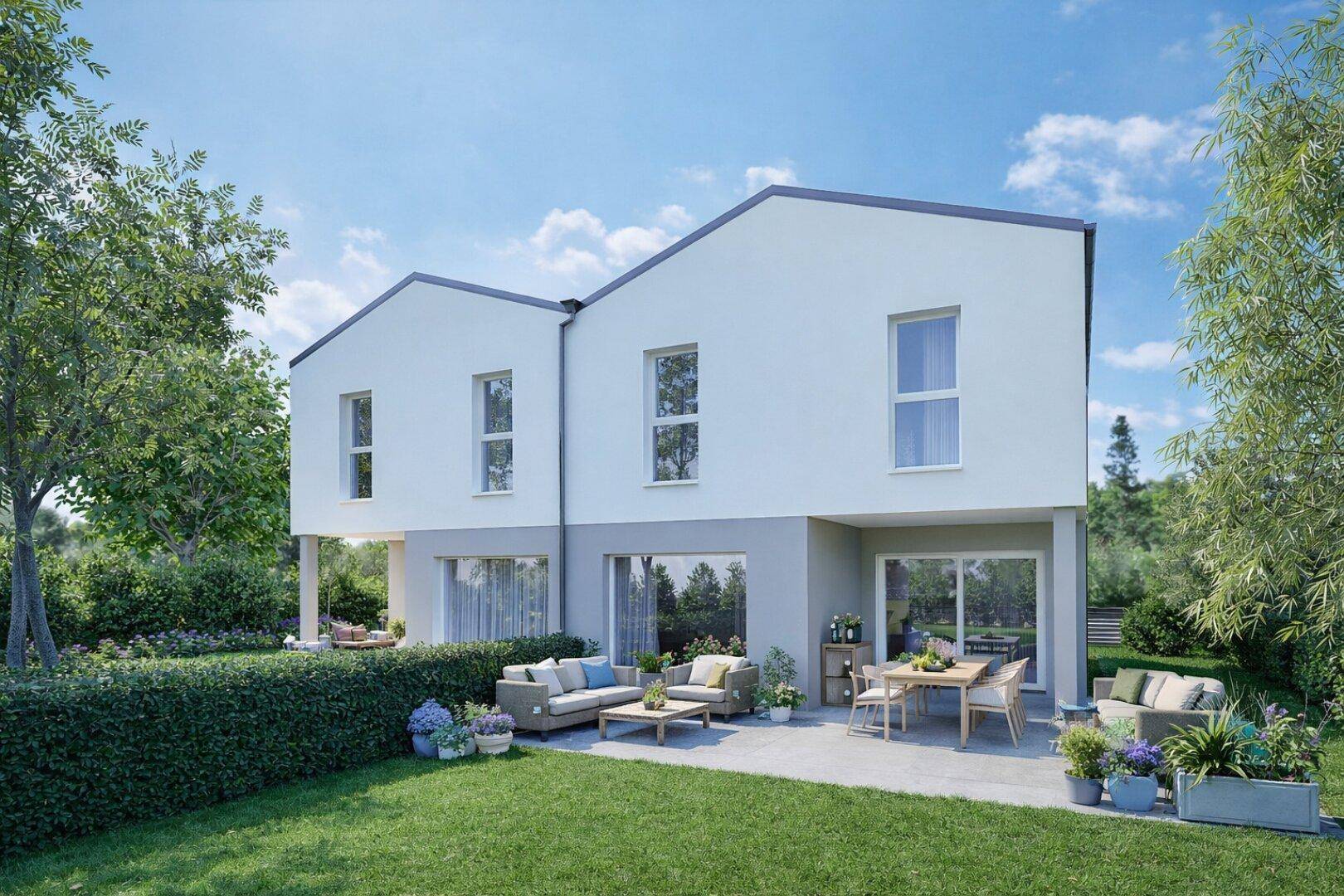 Ziegelmassive Doppelhaushälfte | 4 Zimmer | mit 416 m² Eigengrund, Terrasse &amp; 2 Parkplätze - Więcej