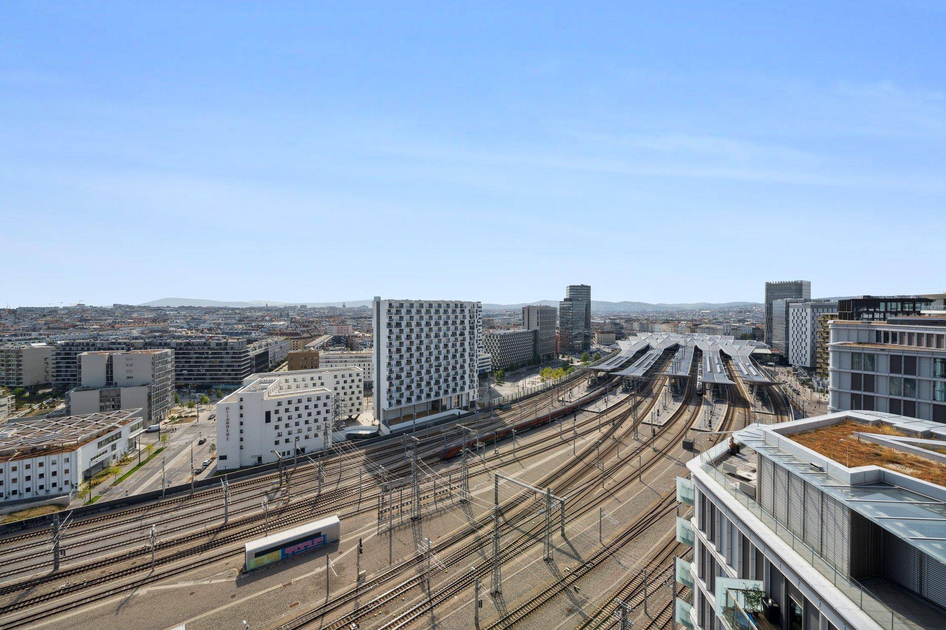 Aussicht auf den Hauptbahnhof