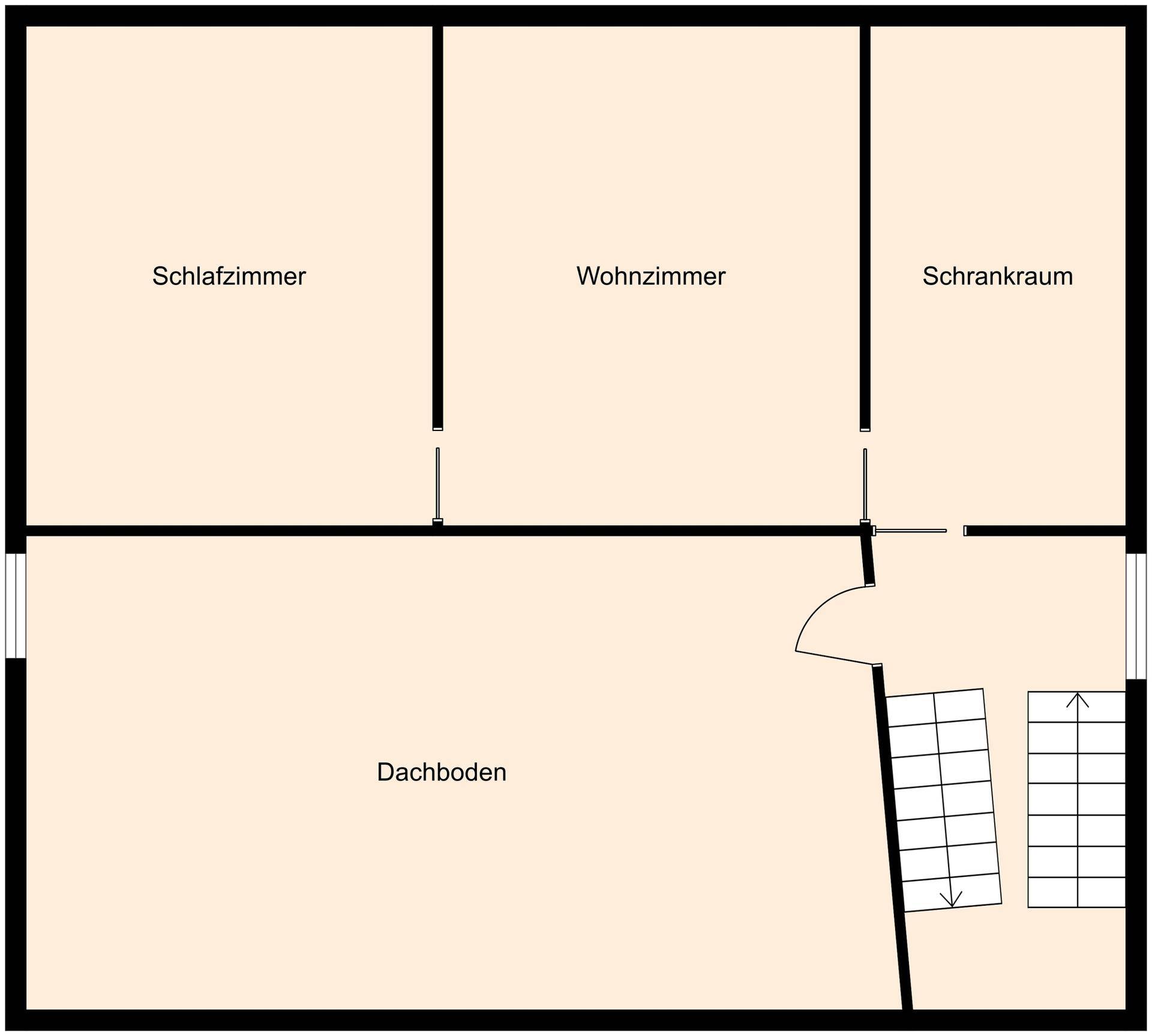 Grundriss Obergeschoss ohne Maßstab