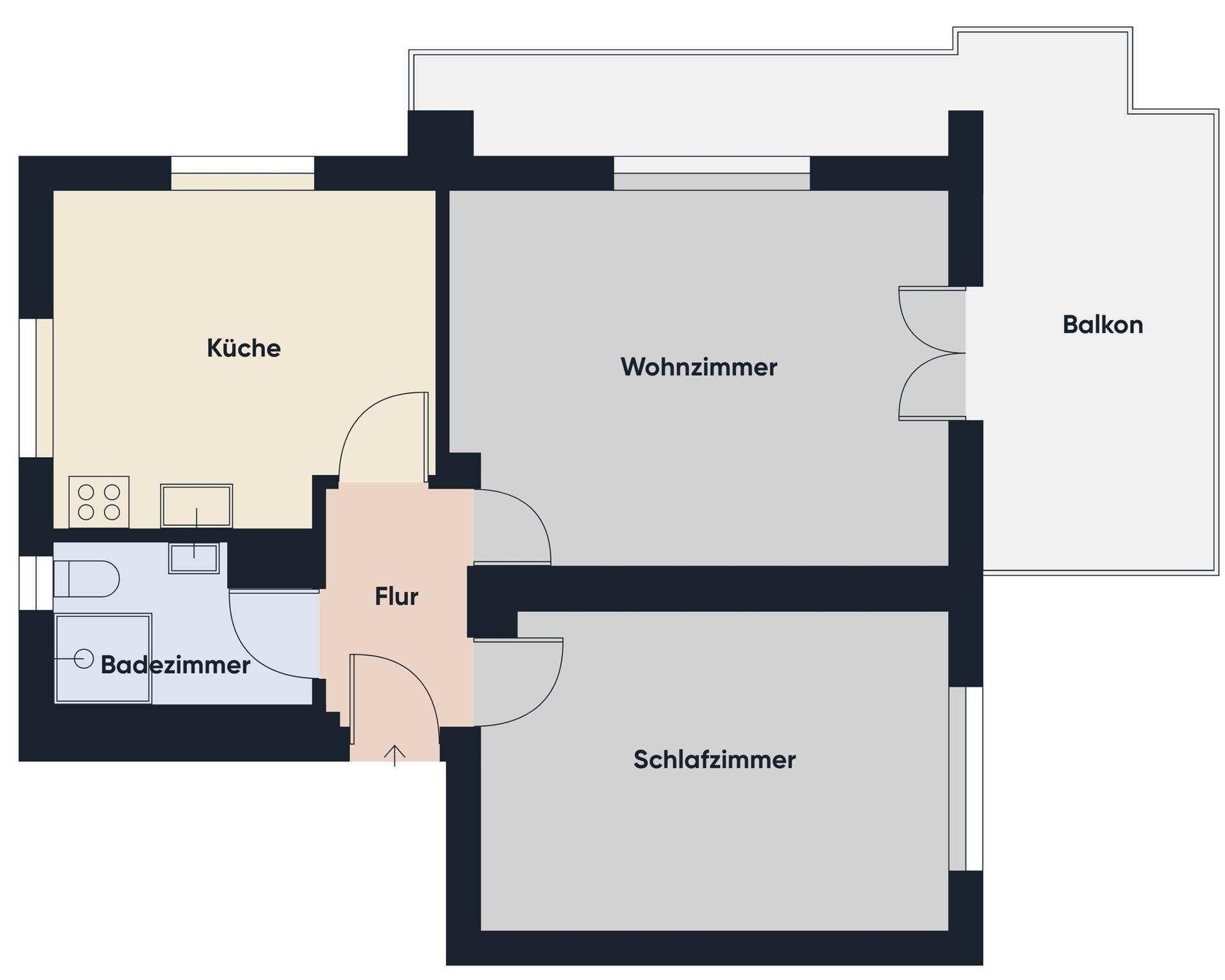 Grundriss ohne Maßstab / Obergeschoß