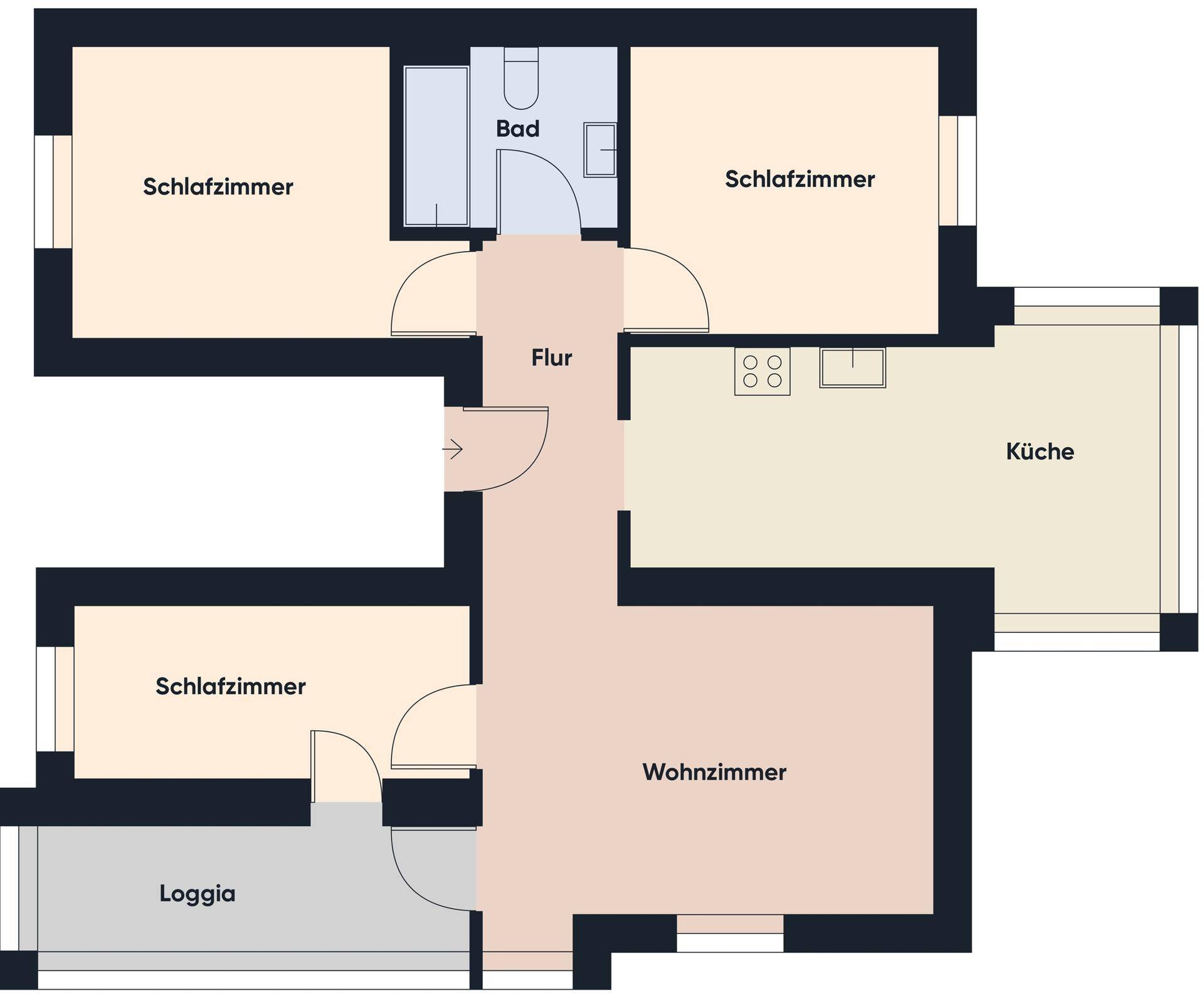 Grundriss ohne Maßstab / OG Top 2