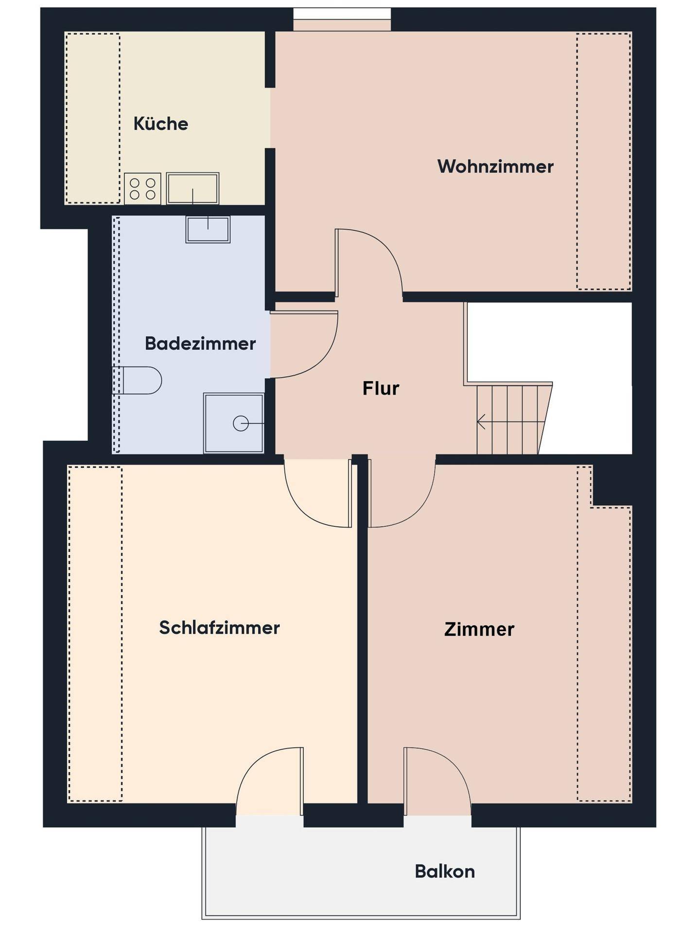 Grundriss ohne Maßstab / 1. Obergeschoss