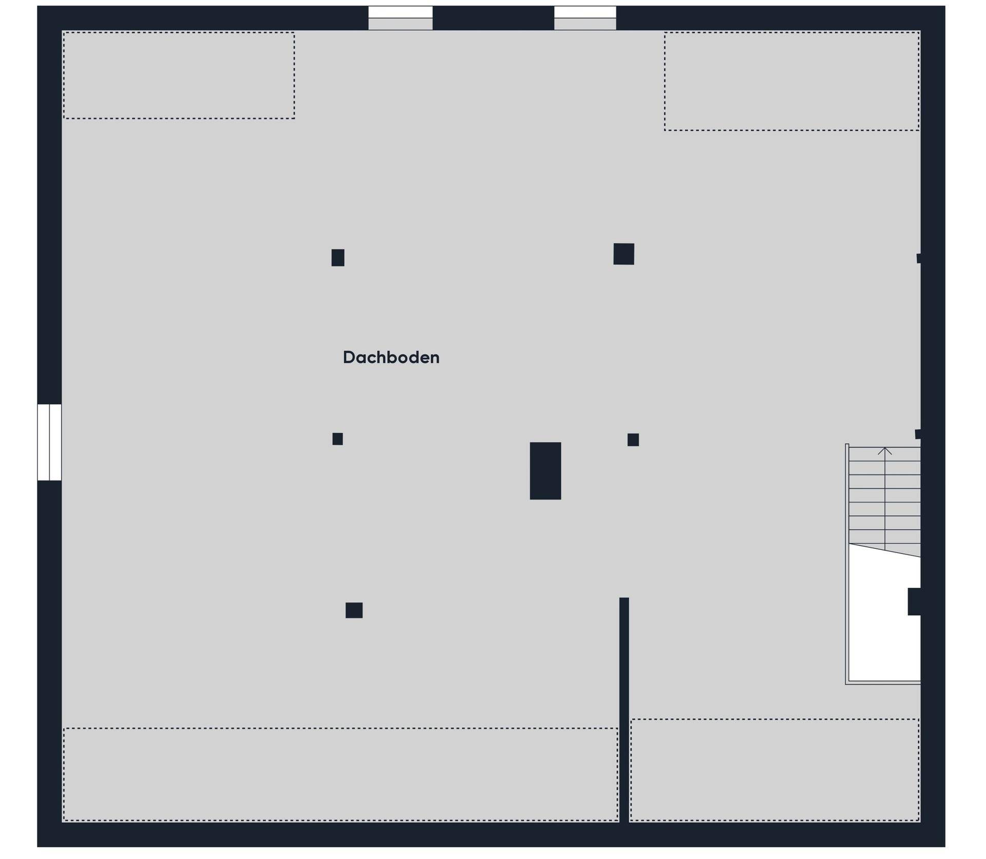 Grundriss ohne Maßstab Dachboden