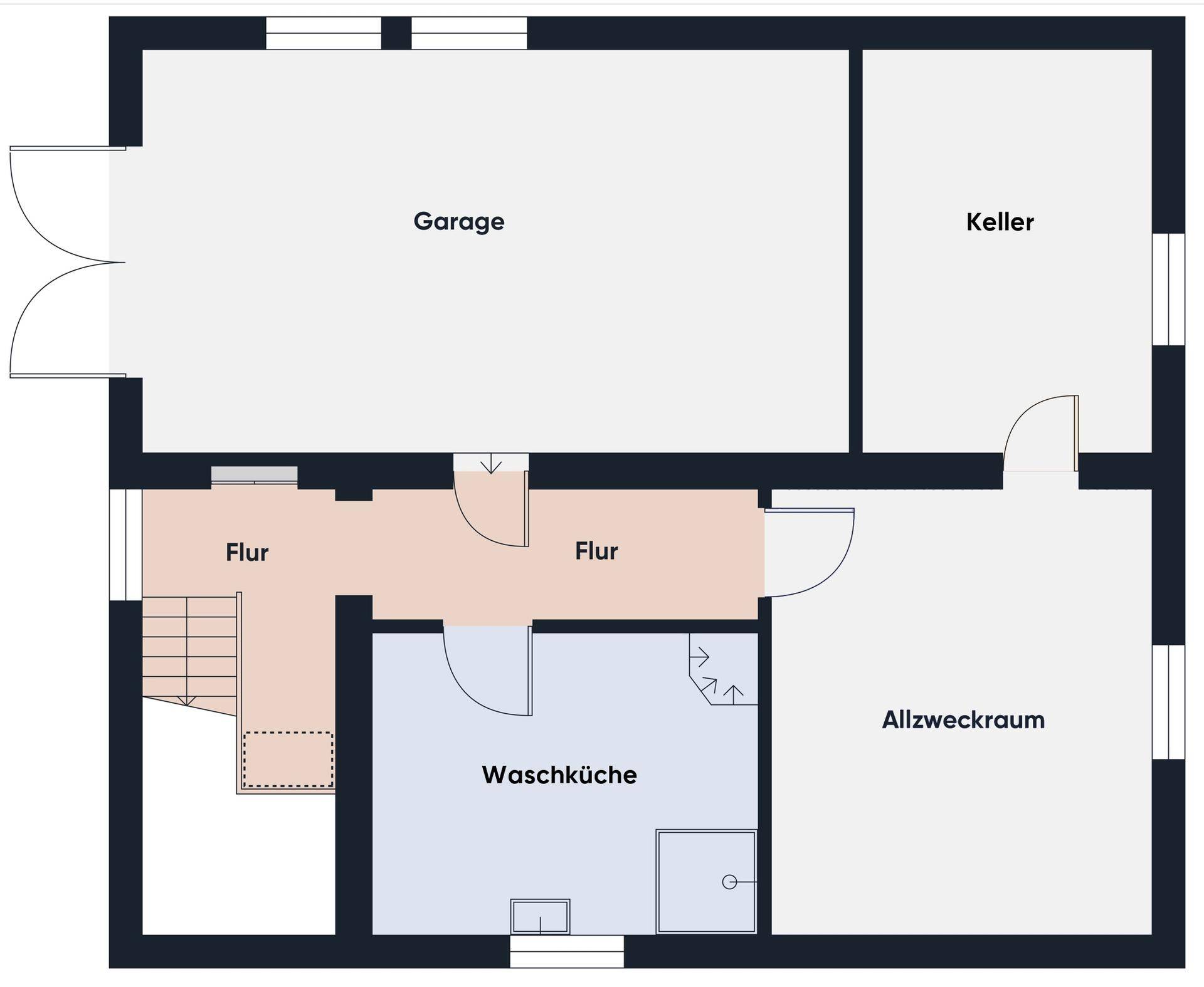 Grundriss ohne Maßstab Kellergeschoss