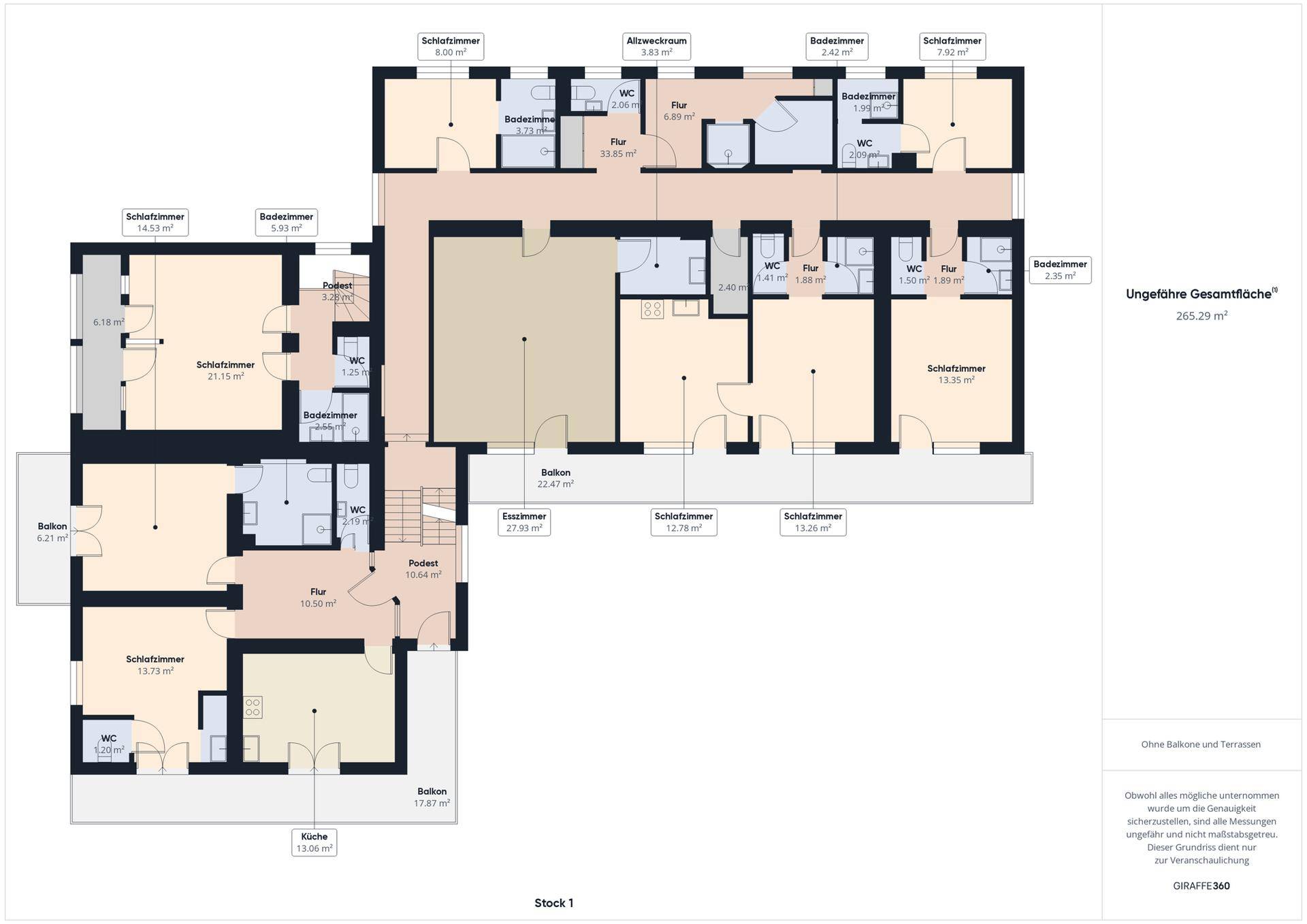 Grundriss OG 1