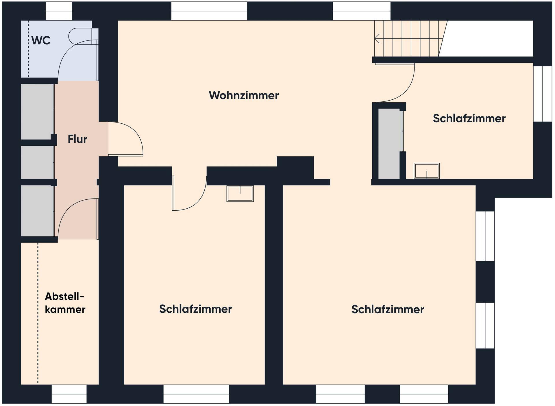 Grundriss ohne Maßstab / OG