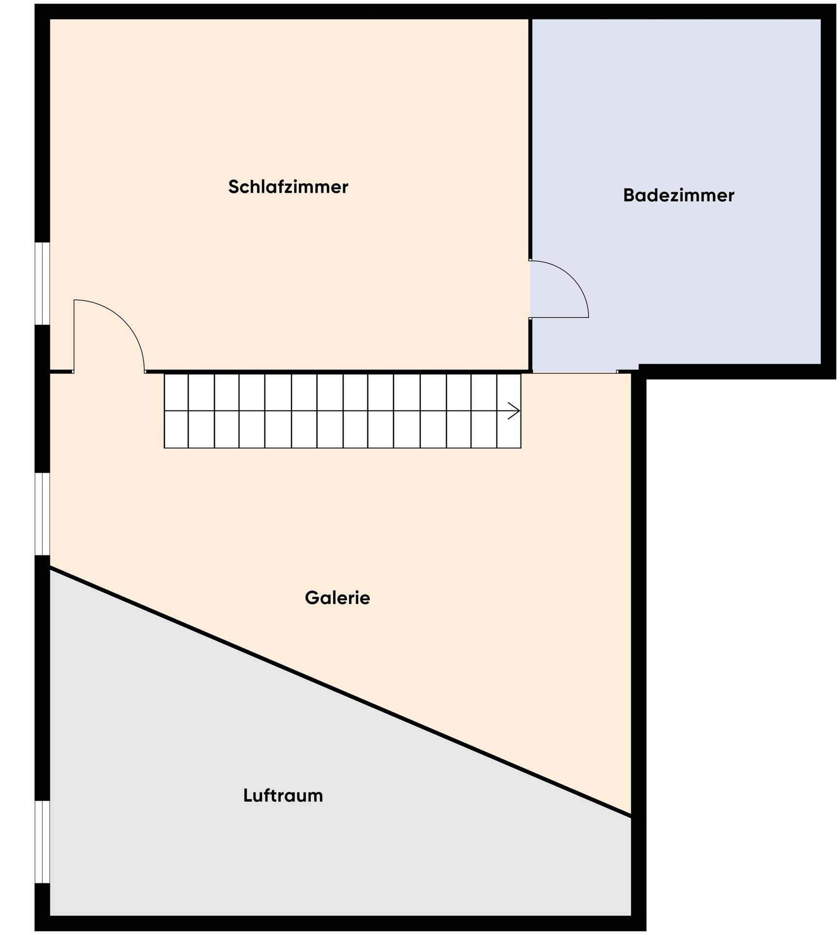 Grundriss ohne Maßstab / Obergeschoss