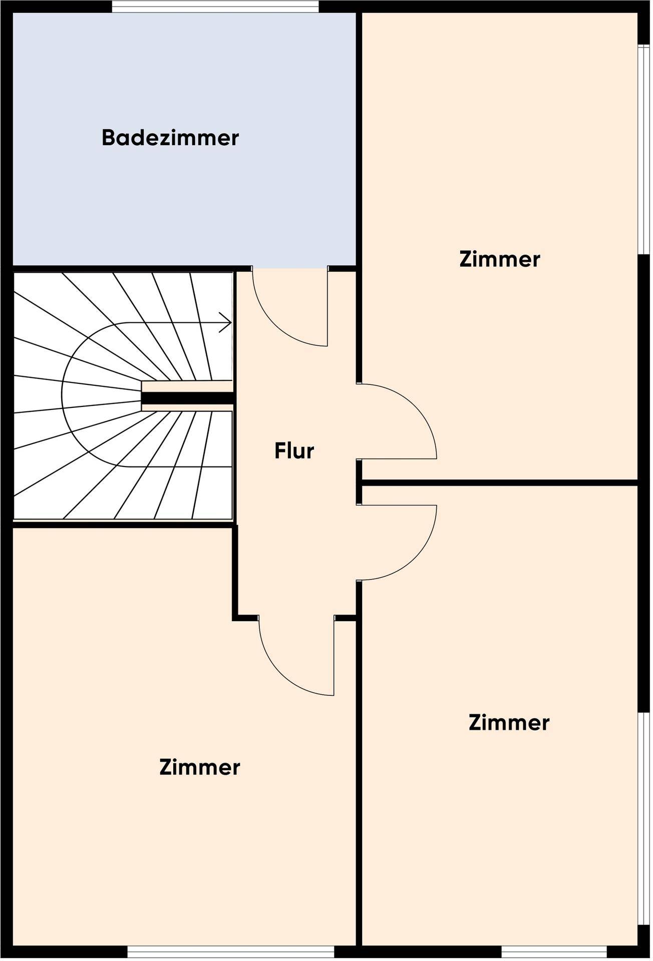 Grundriss ohne Maßstab / Obergeschoss