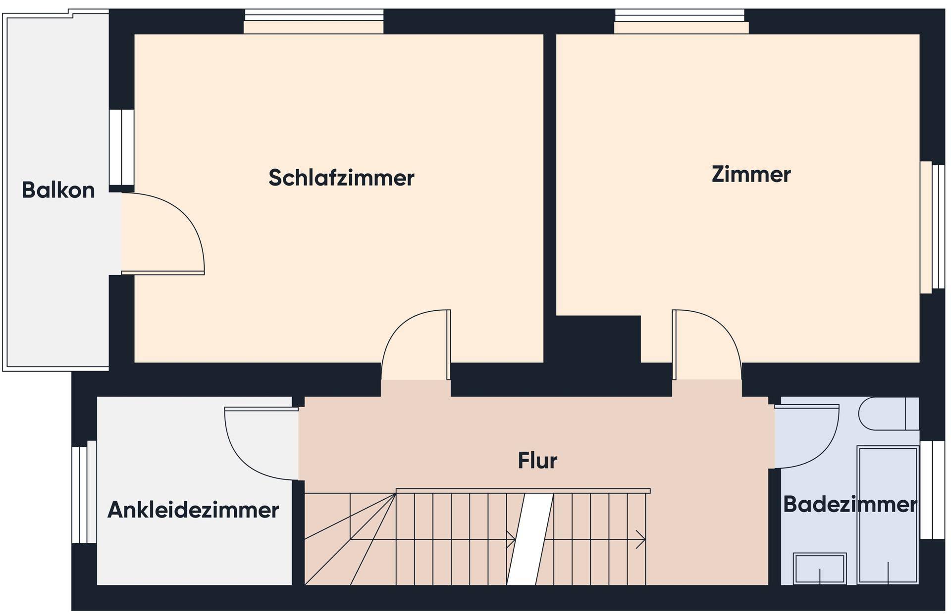 Grundriss ohne Maßstab / OG