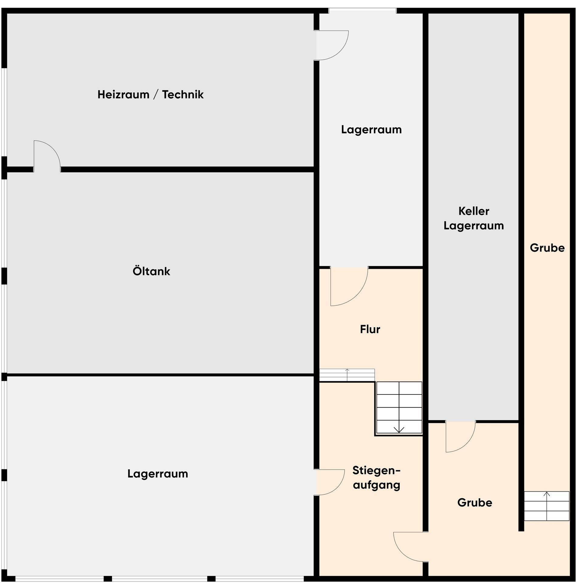 Grundriss ohne Maßstab / Kellergeschoss