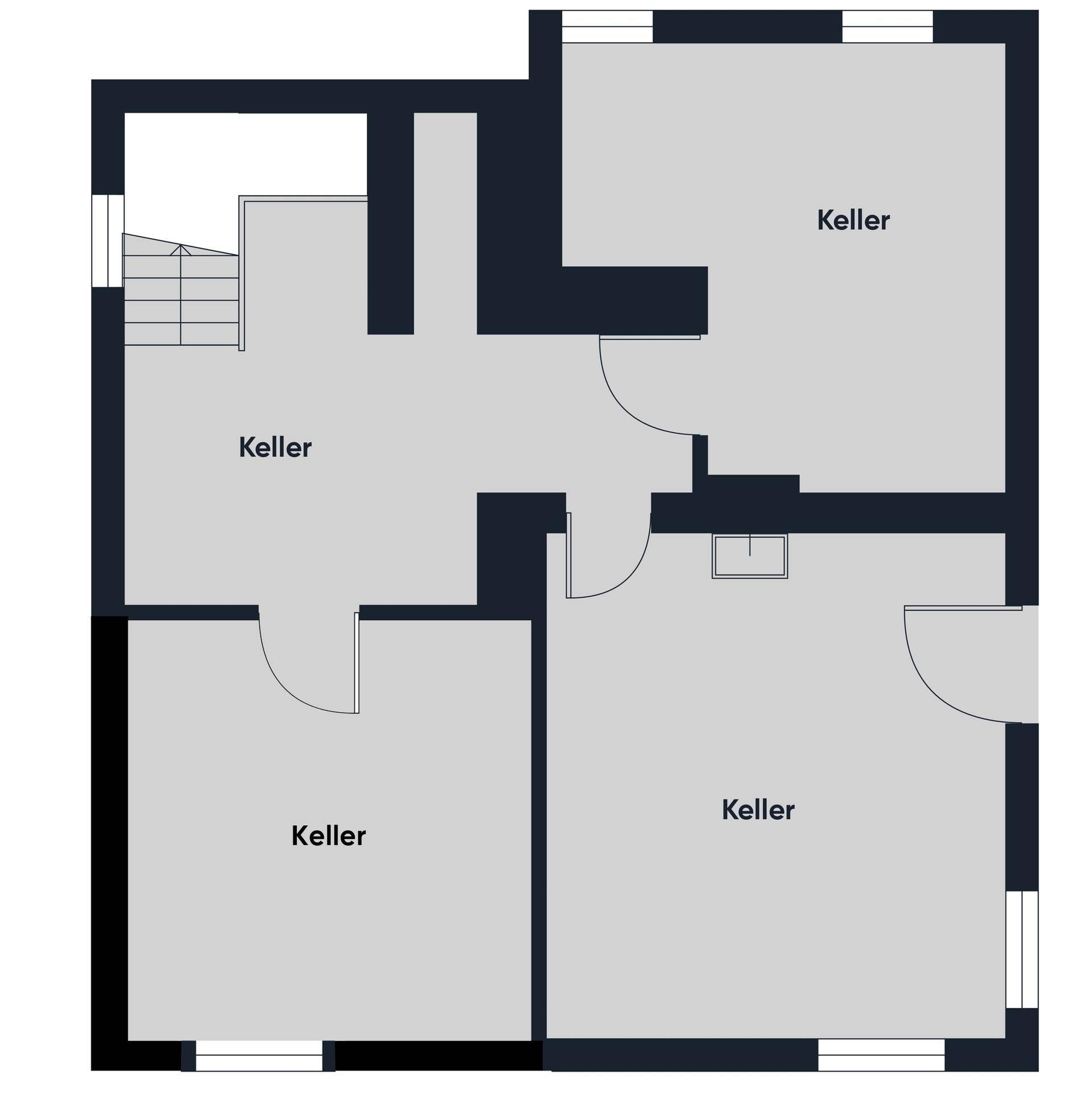 Grundriss ohne Maßstab / Keller