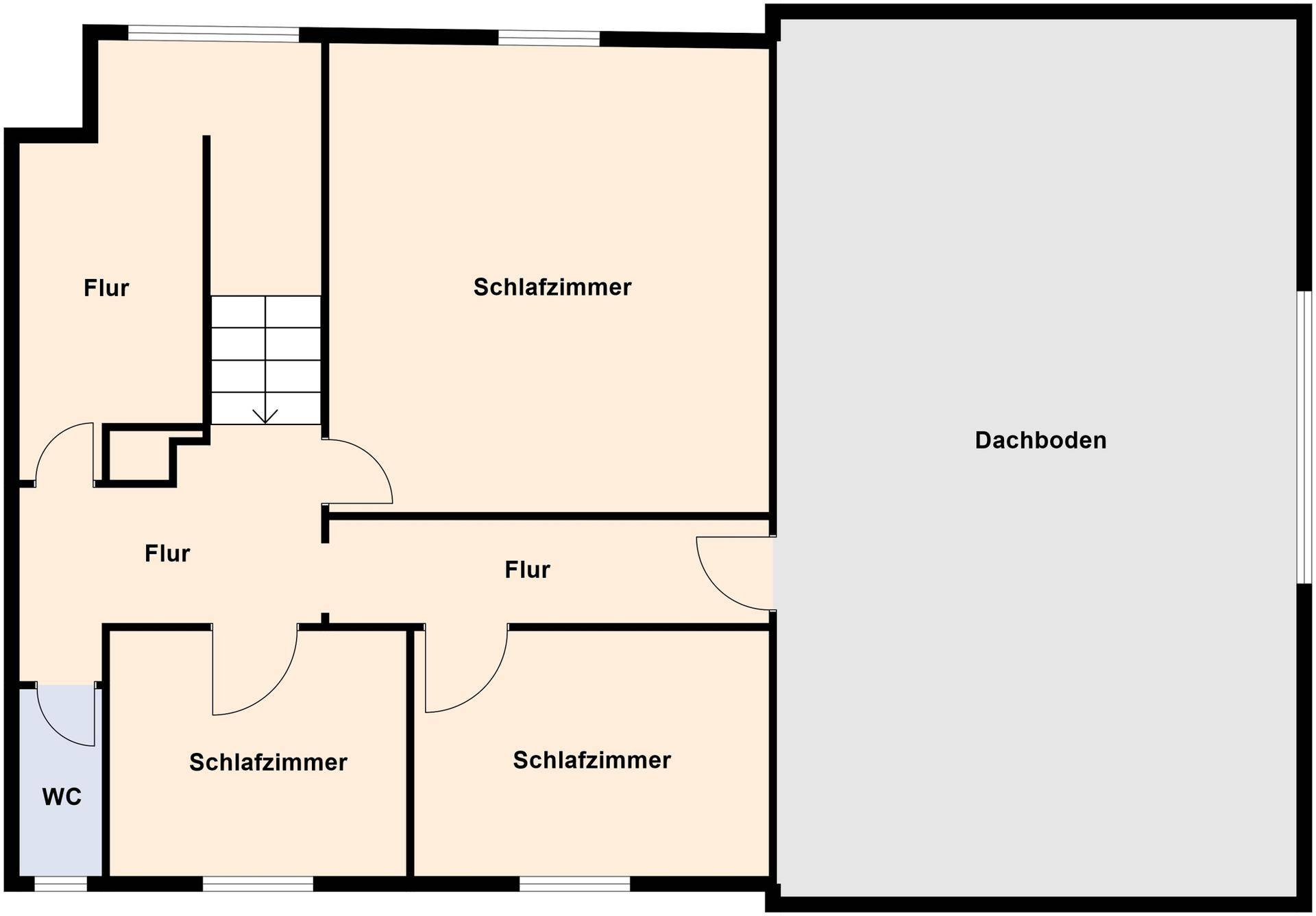 Grundriss ohne Maßstab / OG