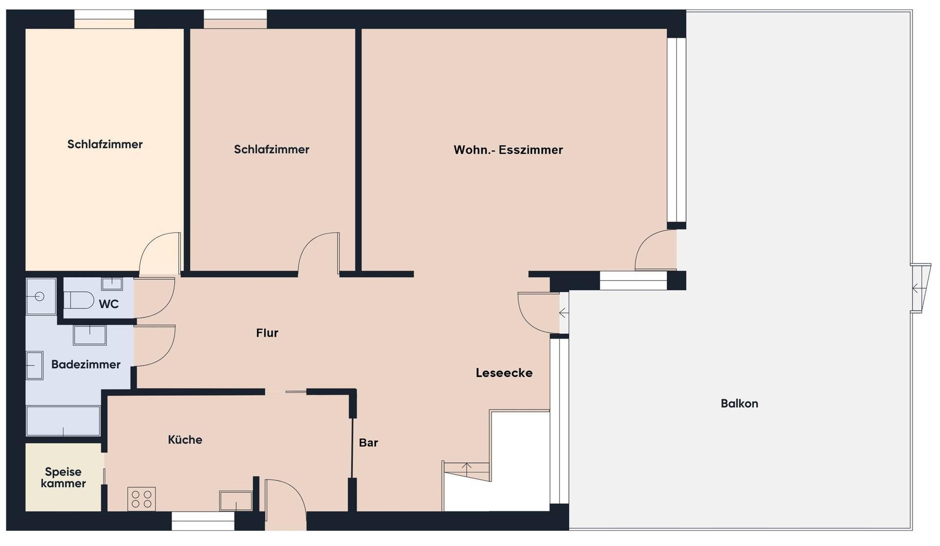 Grundrissplan ohne Maßstab / W4