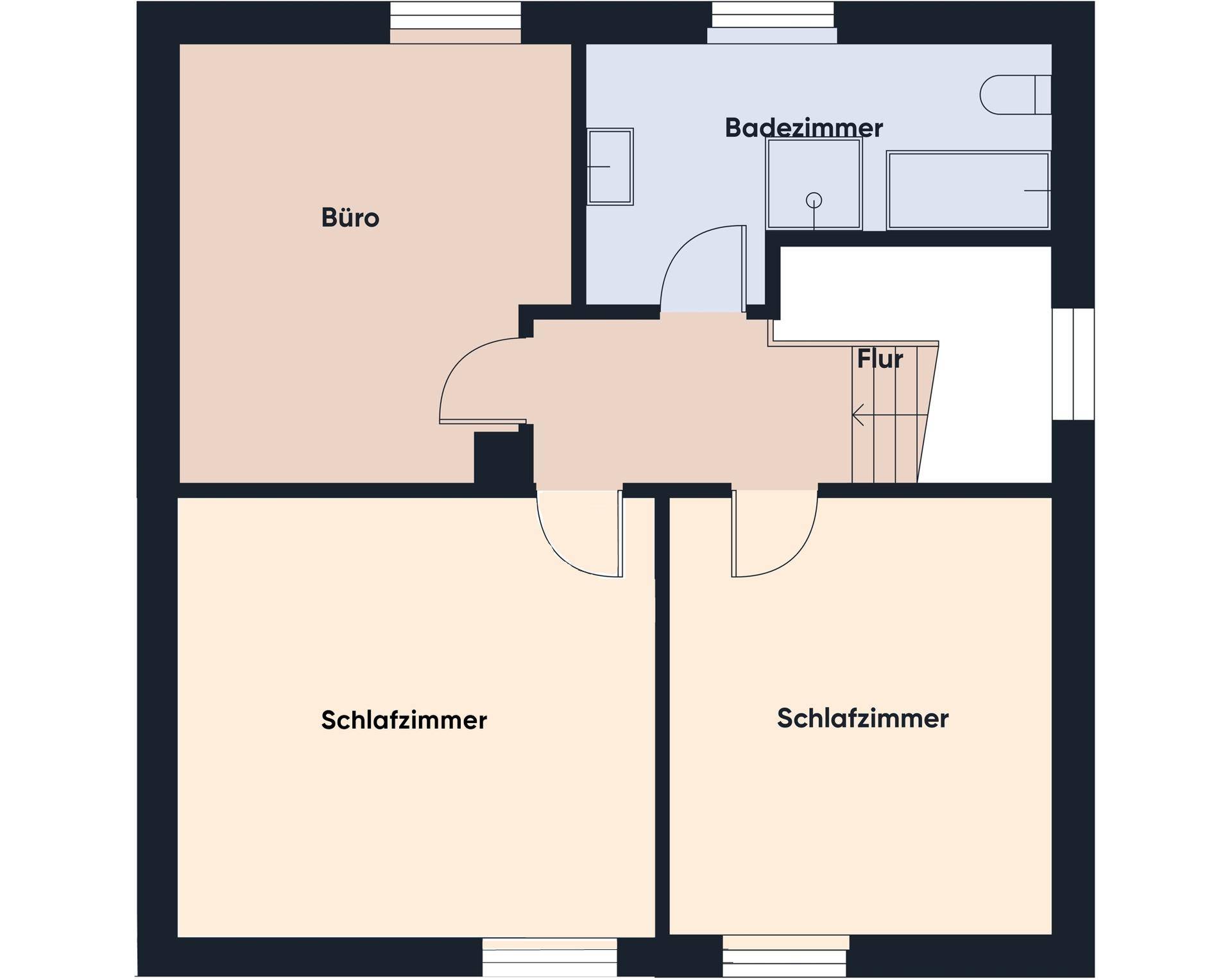 Grundriss ohne Maßstab - OG